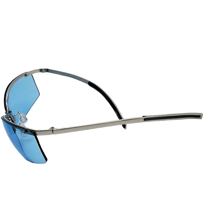 Eyewear H-907-4 Men's Sunglasses, UV Protection, Clear, Blue Lenses, Thin
