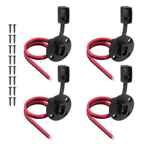 CERRXIAN 30cm 12awg SAE Socket Solar Weatherproof Sidewall Port Cable,