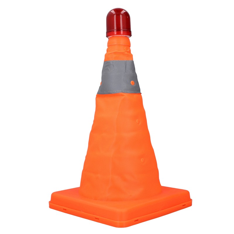 2 Set 30cm Traffic Cones Foldable Reflective Strips Road Safety