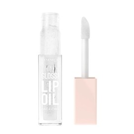 Rimmel Oh My Gloss! Lip Oil 000 Clear Cloud, Juicy Shine, Hydrates & Naturally Plumps, Moisture Boost, Vitamin E, Replenishes & Restores the Lips, Coconut Oil, Non-Sticky, Vegan & Cruelty Free
