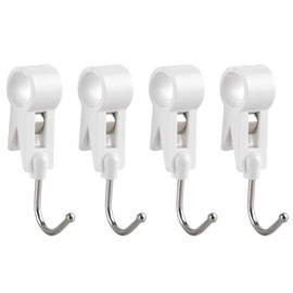 Stoooduo Pipe Shelf Hooks, Diameter Up to 0.5 inches (1.2 cm), Pack of 4, Clip Type, Hanger Fixing Clips, for Round Pipes, Draining Shelves, Multi-functional, Windproof, Anti-Slip, Load Capacity 3.3