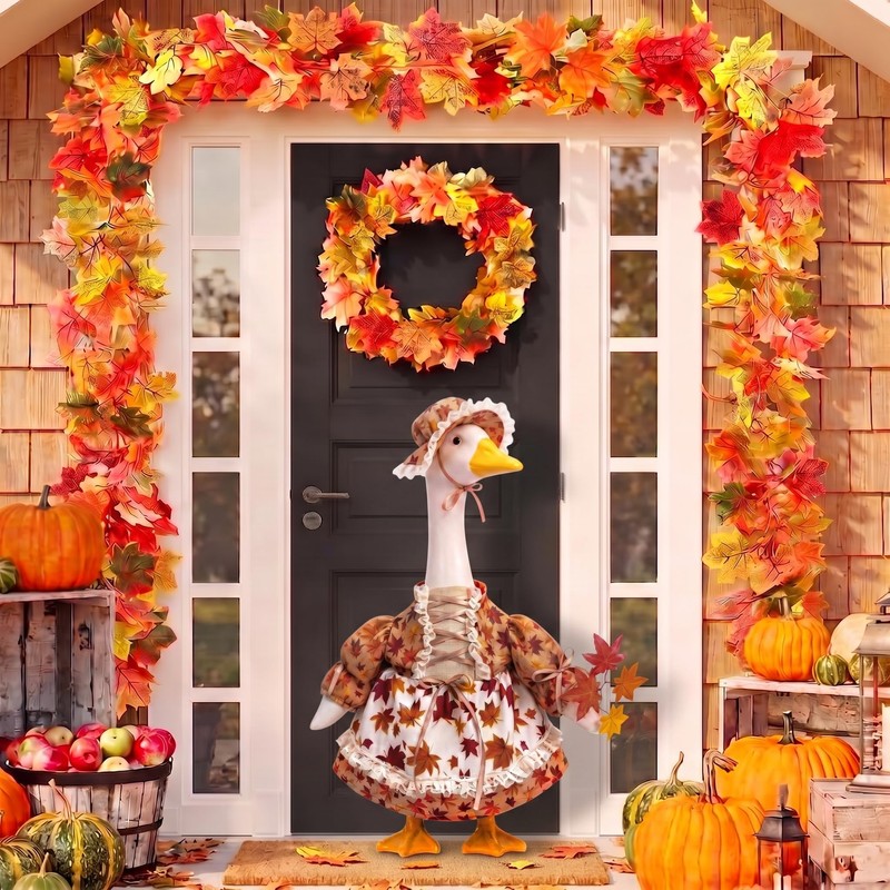 Fall Porch Goose Outfits Fits 23" Garden Yard Patio Goose