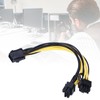 5Pcs Power Supply Cable 6Pin to Dual 8pin 6+2 GPU