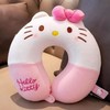 Travel U-shaped Neck Pillow Cervical Support for Office and Car Portable Pink