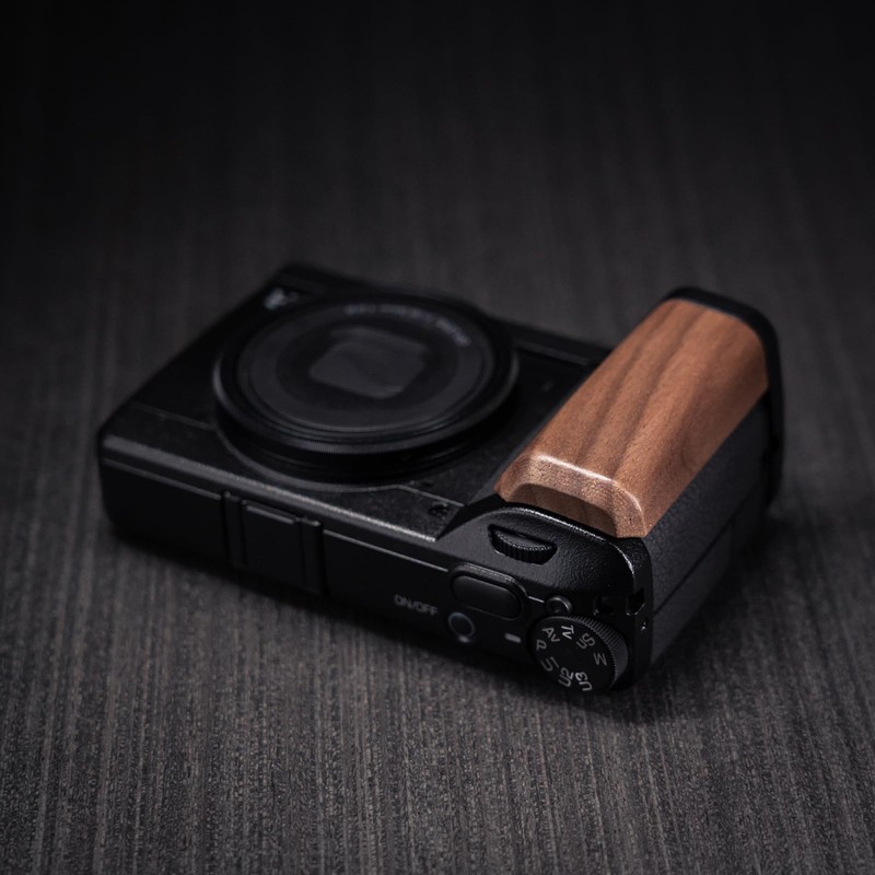 Iborrys Premium Real Wood Camera Grip, Compatible with Ricoh GR
