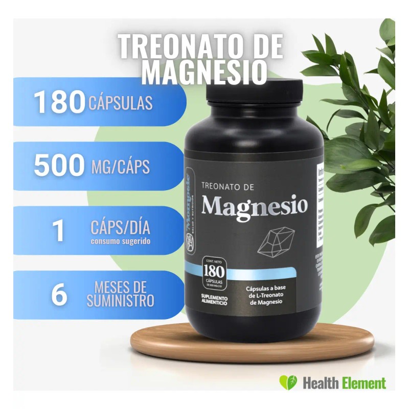 Treonato Magnesio Momosie 180 Cápsulas Magnesium Threonate Alta Absorción Memoria