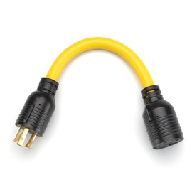 ACKING NEMA L5-30P to L14-30R Adapter Cord, 30 Amp 4 Prong to 3 Prong Generator Transfer Switch Adapter, 10 AWG