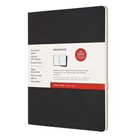 Moleskine Cahier Journal, Soft Cover, XXL (8.5" x 11") Subject Cahier, Black/Kraft Brown, 160 Pages (Set of 2)
