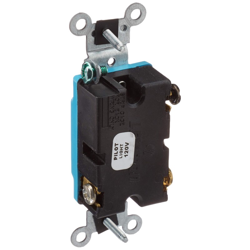 Leviton Toggle Pilot Light Switch, 1201-PLC, Clear