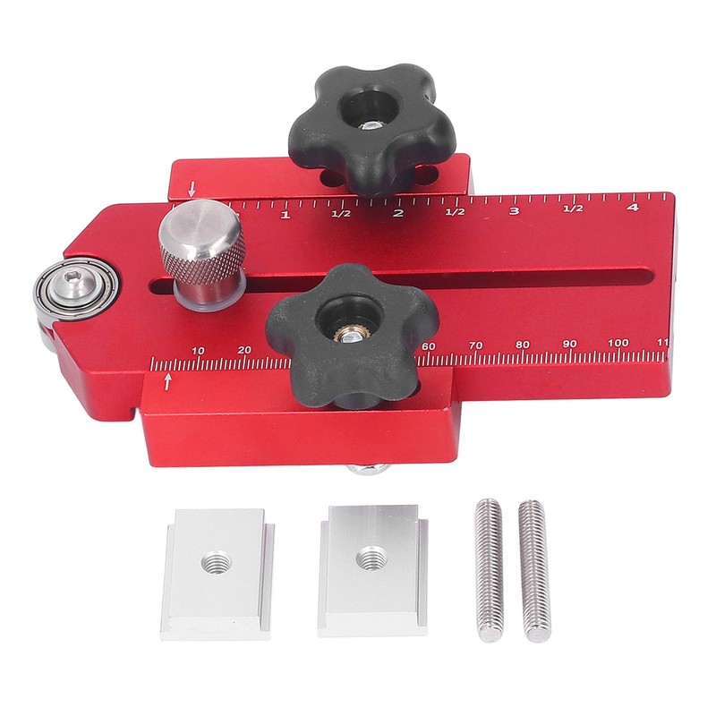 Table Saw Limit Fence Aluminum Alloy Red Retractable Adjustable Table