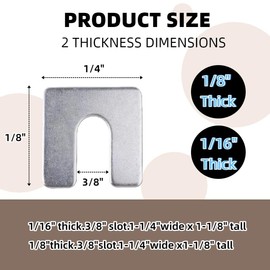 30Pcs Auto Body Alignment Shims Kit – 1/16 Inch and 1/8 Inch Thick Fender Shims with 3/8 Inch Slot – Universal Automotive Alignment Spacers for Car Truck SUV Body Panel Door Hood Gap Adjustment