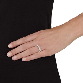 amor Amor Women's Ring 925 Silver, Rhodium-plated 925 silver, Synthetic zirconia.