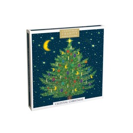 Museums & Galleries Charity Christmas Cards - Celestial Christmas Starry Designs - Eco-Friendly and Recyclable - Pack of 12 Cards