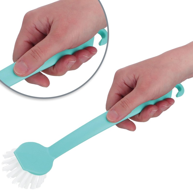 com-four® 4 x Washing Up Brush, Kitchen Brush for Washing,