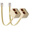 tunghey 2Pack Two Way Telephone Splitters, Male to 2 Female