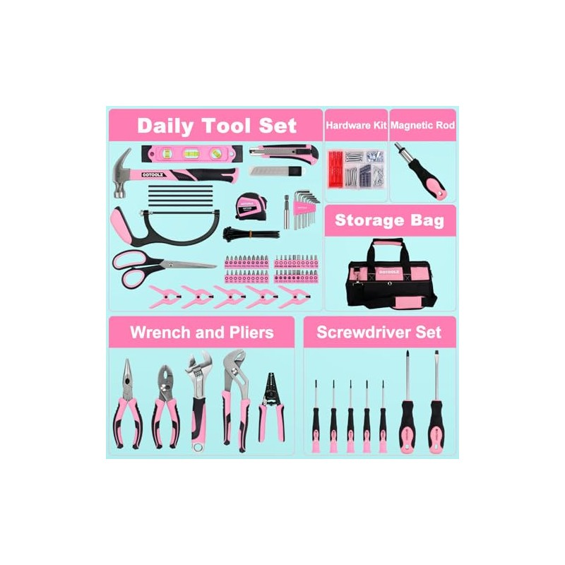 269-Piece Home Tool Set, General Household Repairing Tool Kit with