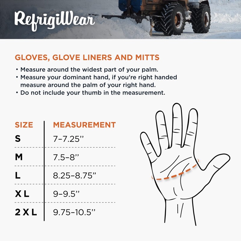 RefrigiWear Thinsulate Insulated PolarForce Gloves with Grip Assist and Performance
