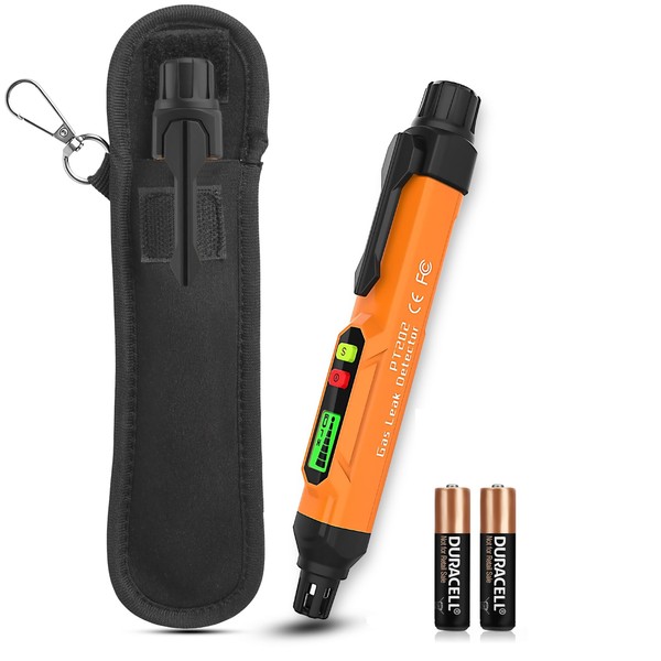 Gas Leak Detector Pen for Natural Gas and Propane: Pocket-Sized Gas Detector to Locate Gas Leaks of Combustible Gases like Methane, LPG, LNG, Fuel, Sewer Gas with Illuminated Digital Display and Alarm