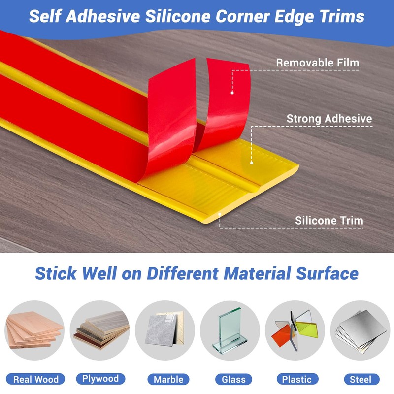 Wall Corner Protector, Peel and Stick Wall Corner Trim, Flexible