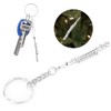 Flute Design Keyring Musical Instrument Ornament Silver Colour for Wallet,