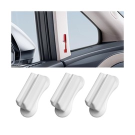 AUCELI Car Lip Balm Holders, 3PCS Silicone Vehicles Upright Lipstick Organizer Mount, Multifunctional Automotive Interior Charpstick Storage Accessories, Universal for SUV, Truck, RV(White)