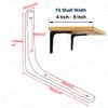 SAYAYO 4 PCS Iron Wall Shelf Bracket, 4 x 4