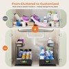 Delamu 2 Pack Metal Bathroom Organizers and Storage, 2 Tier