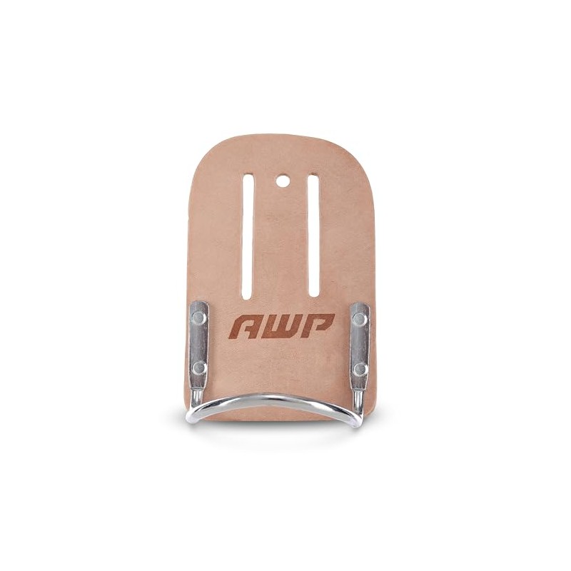 AWP Leather Hammer Holder, Genuine Saddle Leather Tool Belt Accessory,