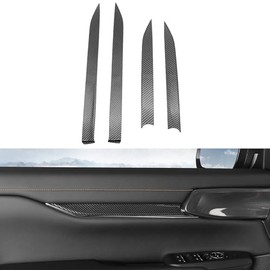 ushilife Interior Door Panel Trim Cover, ABS Car Door Armrest Strip Panel Protective Cover, Compatible with Ford Ranger 2023 2024 2025, Interior Trim Cover (Carbon Fiber)