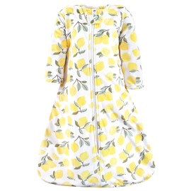 Hudson Baby Unisex Baby Long Sleeve Plush Faux Fur Sleeping Bag, Wearable Blanket, Lemon, 6-12 Months