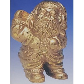 magic creations Gold Tone Ceramic Santa Clause Figure Christmas decoration Vintage 1997