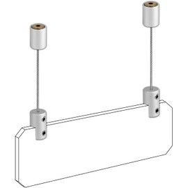 TUBYIC Ceiling Sign Hanger, Solid Aluminum Picture Hanging Hardware for Hanging Acrylic /Picture/Sign Board/Frame