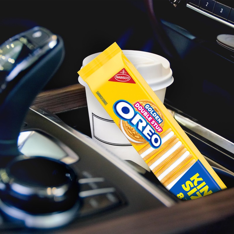OREO Double Stuf Golden Sandwich Cookies, King Size, 12 Snack