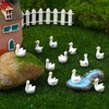 GSrenyu 50Pcs Mini Resin Goose Miniature Animals Figurines, Style 1
