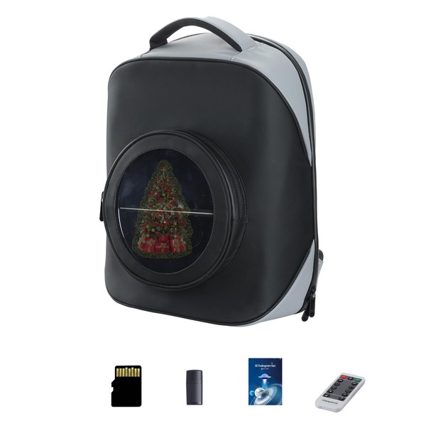 Missyou 3D Hologram Fan Led Backpack,16.1" 3D Hologram Projector Advertising