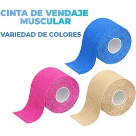 Cinta Kinesiologica 5cm x 5m Regular 1pieza Tape Deportivo Elastico para Fisioterapia, Crossfit, Running y Rehabilitación Muscular Impermeable y Transpirable (color piel - beige) Kinesiotape