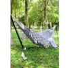 Anyoo Hammock Garden Cotton Hammock Comfortable Fabric Elegant Deluxe Tassels