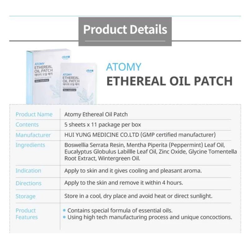 Atomy Essential Oil Patches: The power of natural herbs to