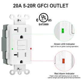 Toptozl 20 Amp GFCI Outdoor Electrical Outlet Box, Nonmetallic Heavy Duty Box IP66 Waterproof and NEMA 5-20 Self Test GFCI Outlet Kit, 3.15 Inch Deep, Lockable, Clear/Gray, UL Listed