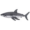 Great White Shark Embroidered Patch Jaws Iron-On Applique Ocean Fish
