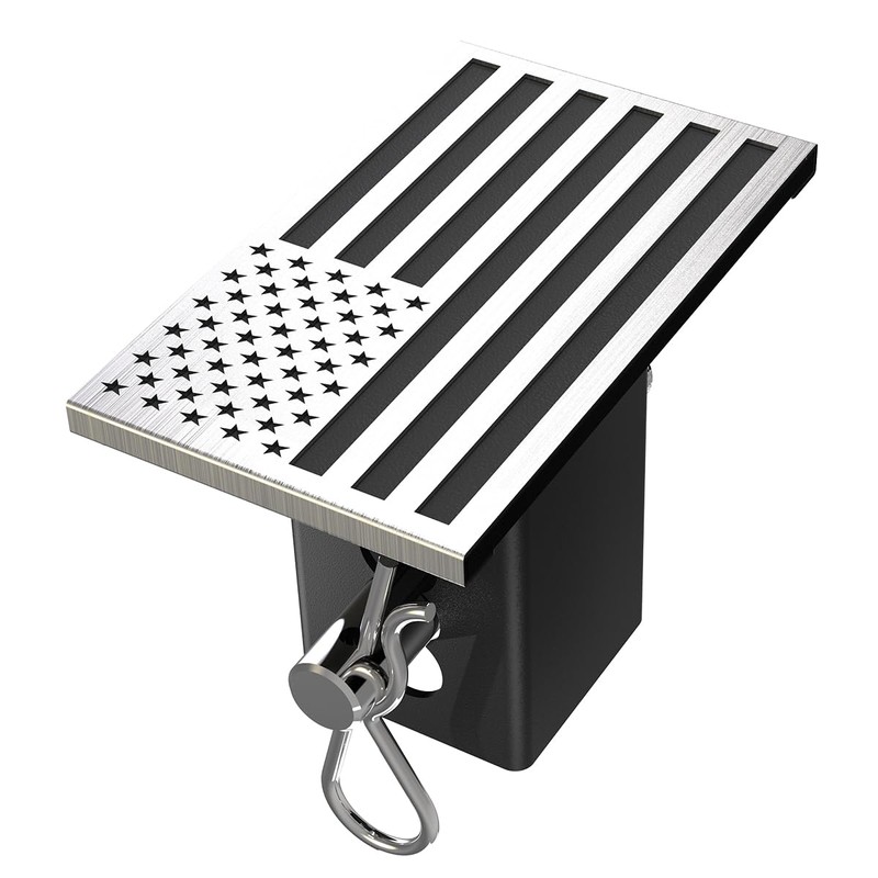 Synrroe 2" Heavy Duty Stainless Steel Flag Hitch Cover, Car