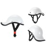 Retro Motorcycle Half Helmet with Adjustable Nylon Chin Strap Scoop