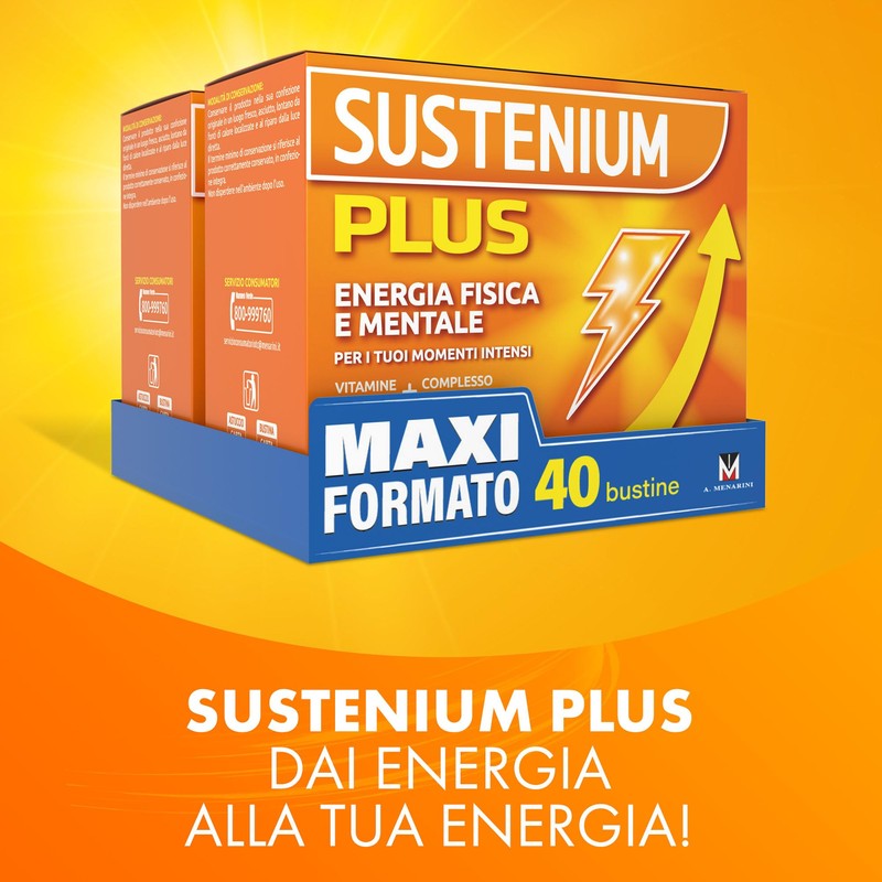 Sustenium Plus Gusto Limone e Miele - lntegratore energizzante a