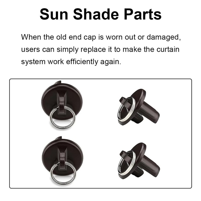 TopHomer 4PCS Outdoor Blinds Replacement Parts End Cap Replacement Shade