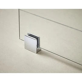 Nuie WRSF001 ǀ Modern Bathroom Wetroom Support Foot and Wall Bracket, 45mm x 45mm x 25mm, Polished Chrome, Silver