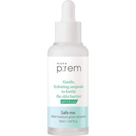 [make p:rem] Safe me. Relief moisture green ampoule | Low-pH | Green propolis ampoule | For all skin types | Fragrance free | Dermatologist tested | 50ml, 1.69 fl.oz. | MAKEP:REM makeprem