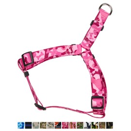 Country Brook Design Pink Bone Camo Step-in Dog Harness - Medium