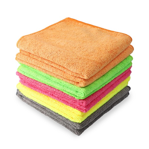 atnayo Microfibre Cleaning Cloths Pack of 10, Multifunctional Dusting Cloth,