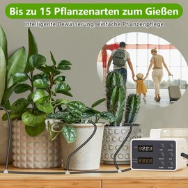 Aolawco Automatische Bewässerung, Bewässerungssystem für 15 Topfpflanzen, Zeitgesteuertes Bewässerungssystem indoor, DIY Tropfbewässerungsset für Garten, Zimmerpflanzen, Balkonpflanzen