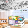 3 Tier Stackable Desk Organizer with 6 Drawers, YOCOMEY Plastic